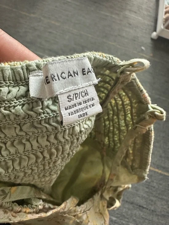 Abercrombie & Fitch Sage Green Floral Smocked Sundress - Picture 3 of 3